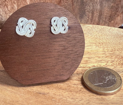 Mattenklopper oorbellen vierkant small