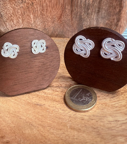 Mattenklopper oorbellen vierkant large